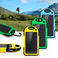 5000mAh Dual-USB Waterproof Solar Power Bank Battery Charger for Cell Phone